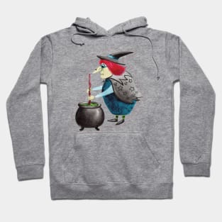 Halloween Witch stirring potion watercolor Hoodie